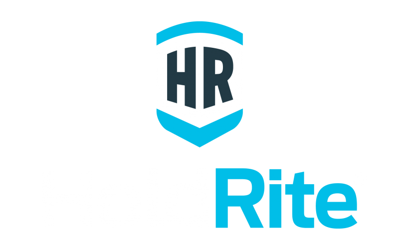 HoldRite logo white text on blue background.