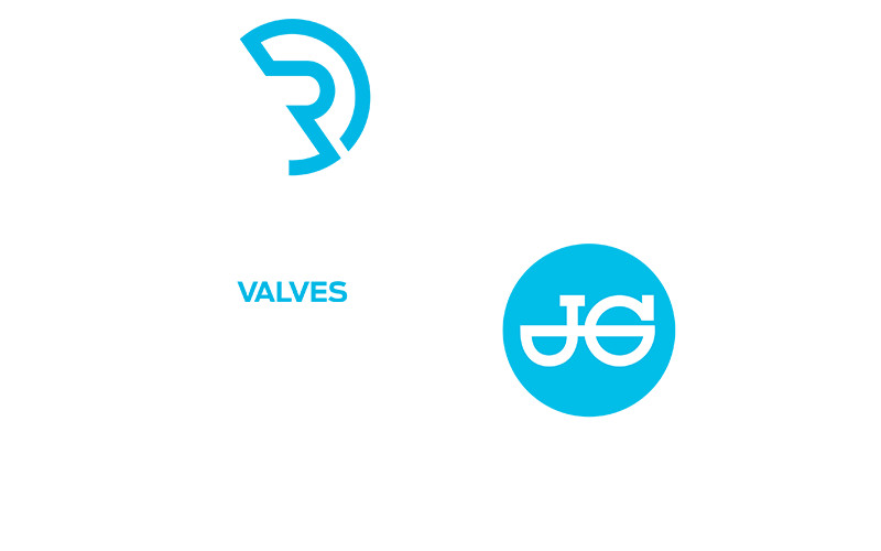 Reliance Valves and JG Speedfit logos white