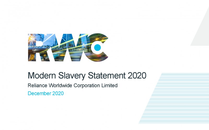 RWC Modern Slavery Statement 2020 cover