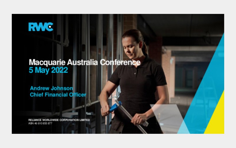 RWC 2022 Macquarie Conference Presentation