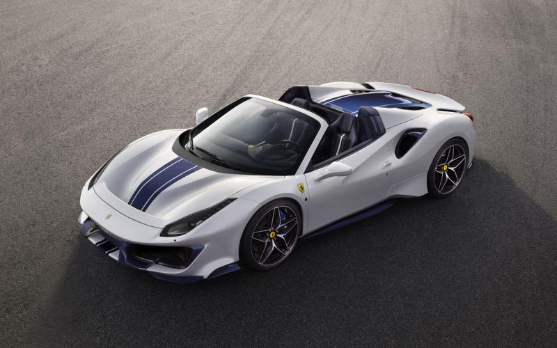 Shot of a Ferrari 488 Pista Spider