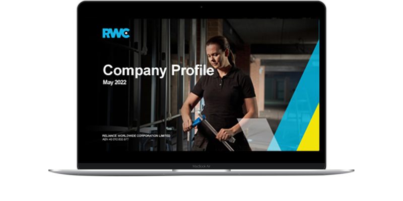 Company Profile image on laptop