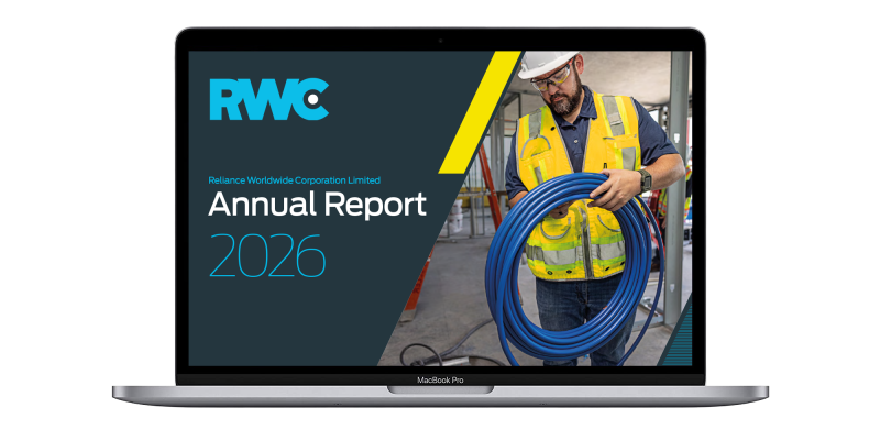 The 2026 Annual Report on a laptop.