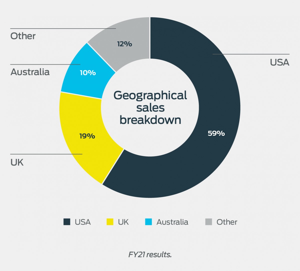 Geographical sales breakdown
