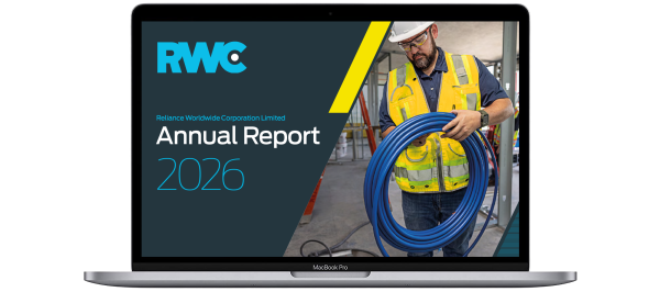 The 2026 Annual Report on a laptop.