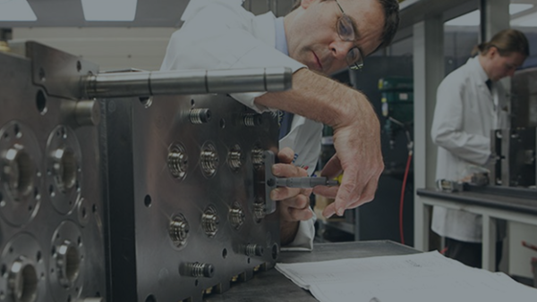 An engineer testing an RWC fitting